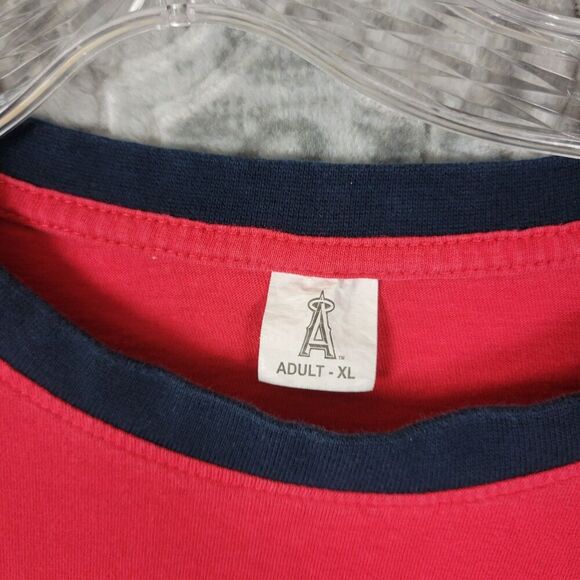 California Angels Shirt Men's XL Red Shohei Ohtani #17 Ringer Baseball MLB - Picture 3 of 10